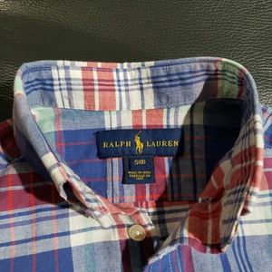 Polo Ralph Lauren plaid short sleeved shirt